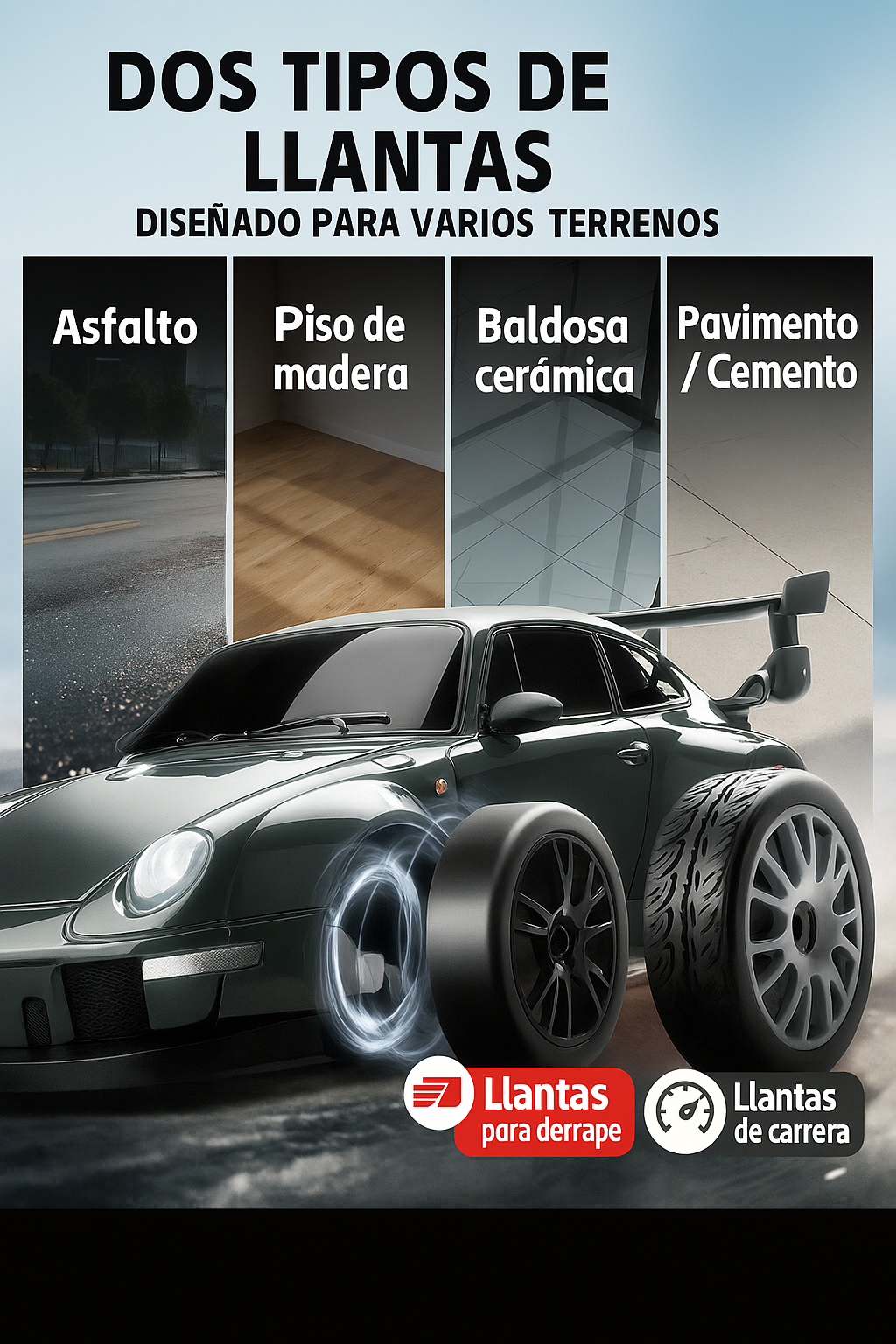 Porsche 911 Drift Pro – Control Total + Doble Llantas